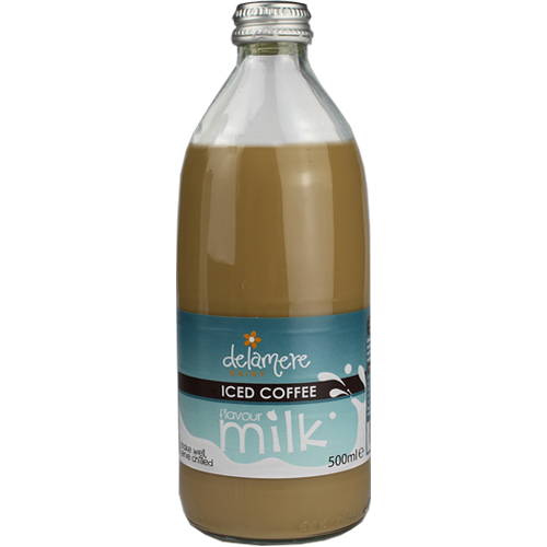 Delamere Sterilised Flavoured Milk Coffee Latte (500ml) Glass Bottle