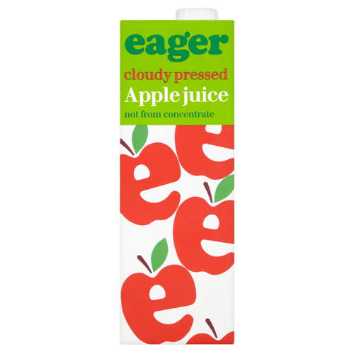 eager Apple Juice Cloudy Pressed 1 Litre (Not from Concentrate)