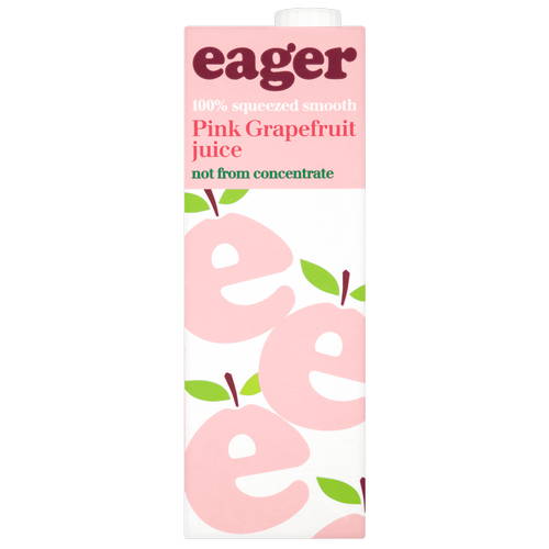 eager Grapefruit Pink Juice 100% Squeezed Smooth 1 Litre (Not from Concentrate)